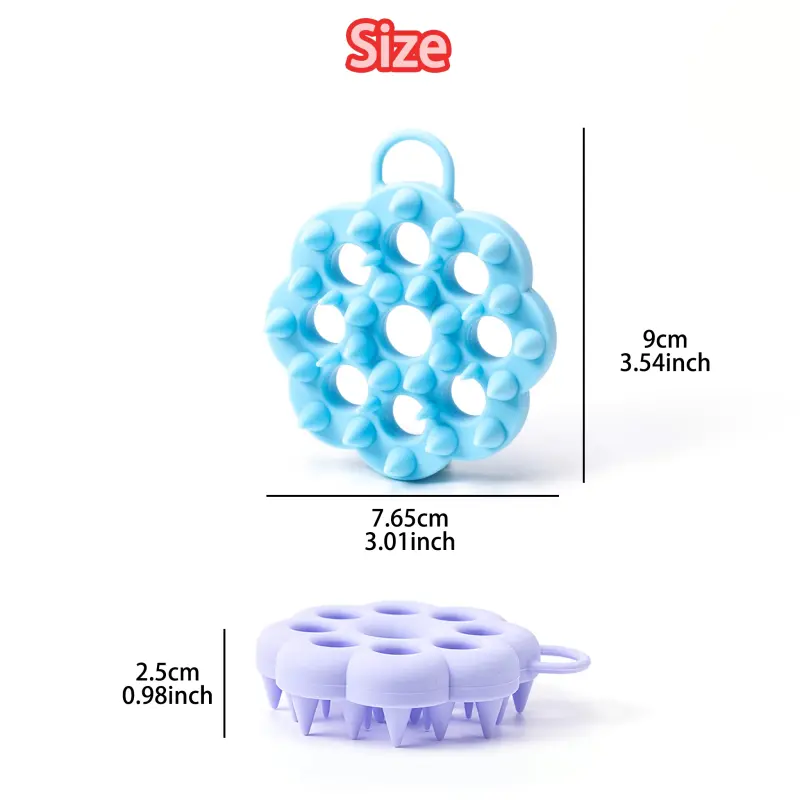 Silicone Flower Shape Hair Scrubber (2)