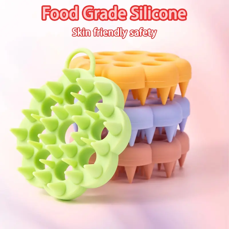 Silicone Flower Shape Hair Scrubber (4)