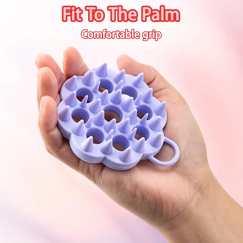 Silicone Flower Shape Hair Scrubber (8)