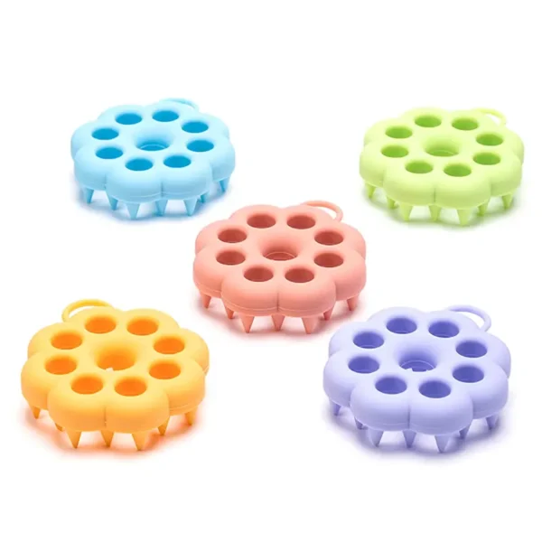 Silicone Flower Shape Hair Scrubber (8)