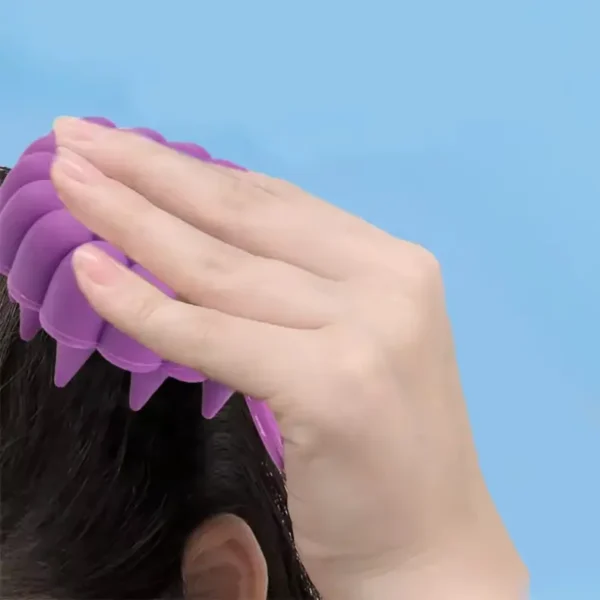 Silicone Hair Shampoo Brush Head Scalp Massager (4)