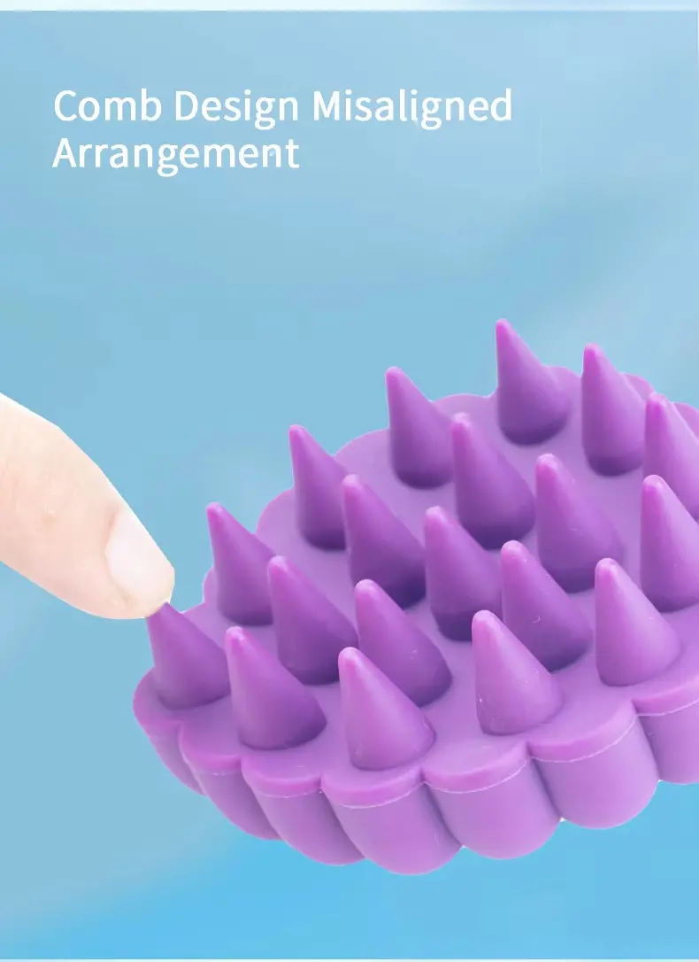 Silicone Hair Shampoo Brush Head Scalp Massager (5)