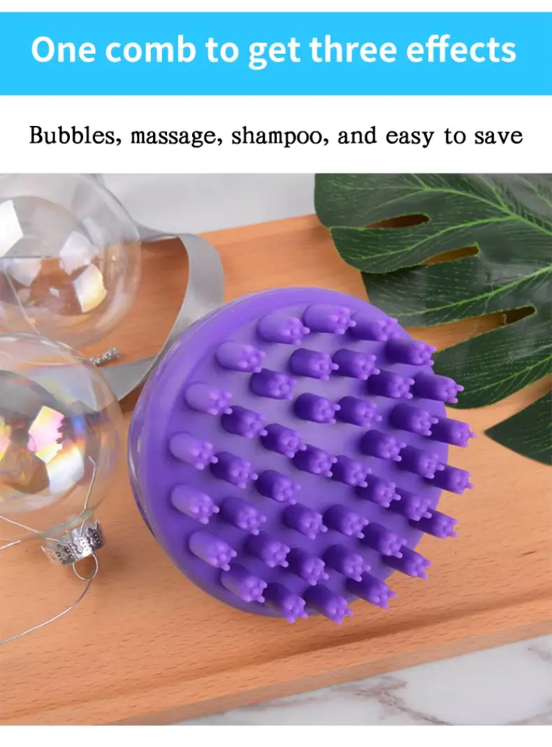 Silicone Scalp Scrubber with Soft Bristles（1） (4)