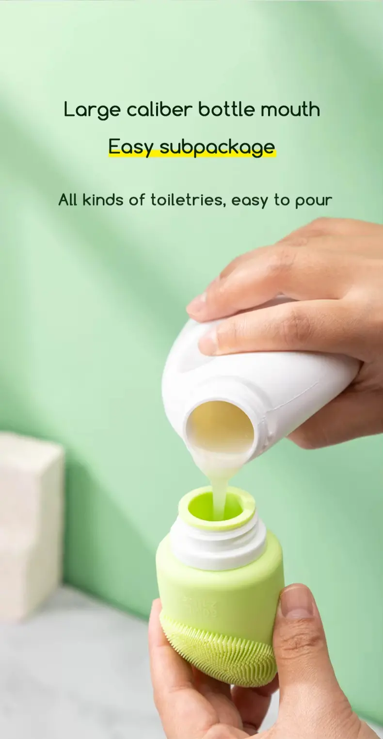 Silicone Travel Bottles with Facial Brush (5)