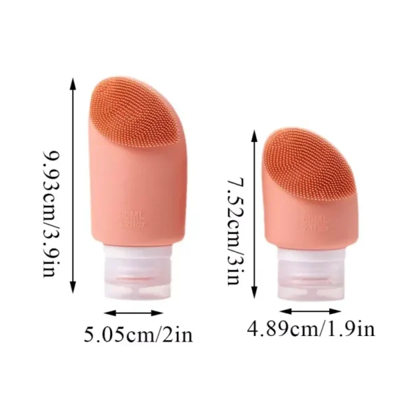 Silicone Travel Bottles with Facial Brush (5)