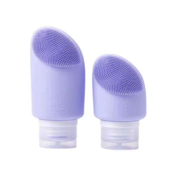 Silicone Travel Bottles with Facial Brush (7)