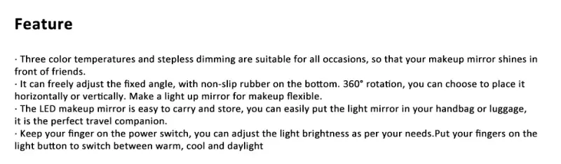 Table Mirror of 360 Rotation Desk Mirror (3) Table Mirror of 360 Rotation Desk Mirror (3)