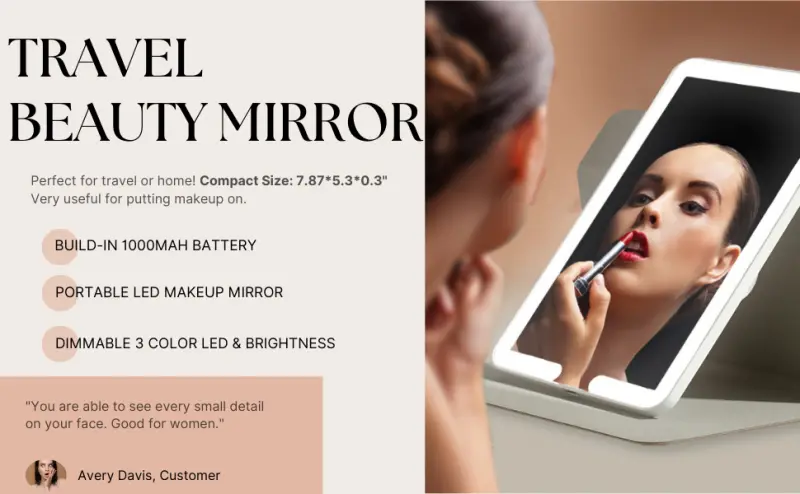 Table Mirror of 360 Rotation Desk Mirror (7)