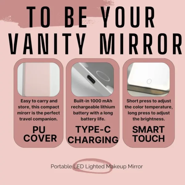 Table Mirror of 360 Rotation Desk Mirror (7)