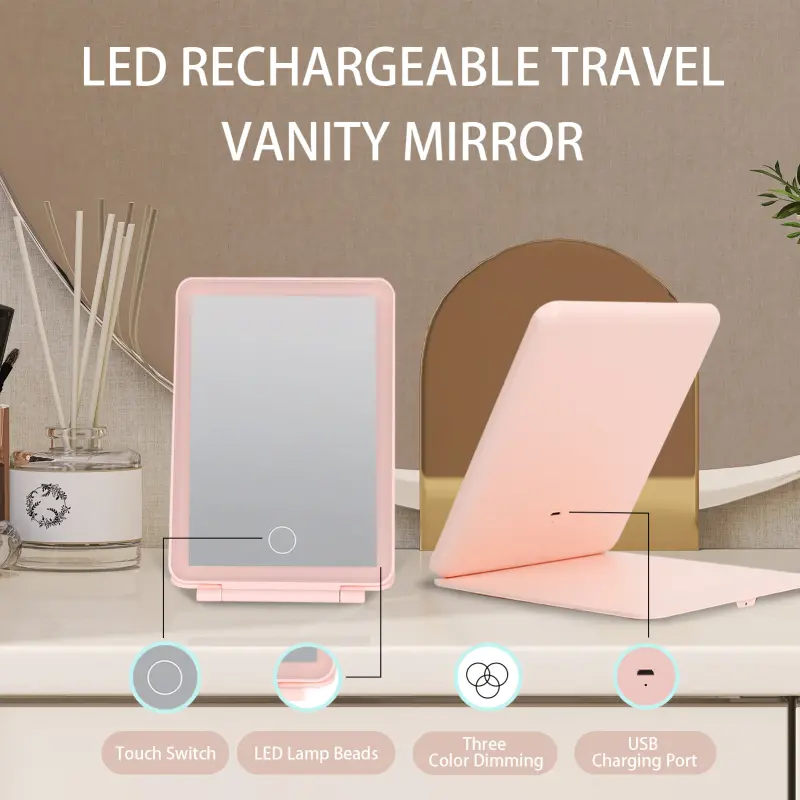 USB Rechargeable Lighted Vanity Mirror (1)