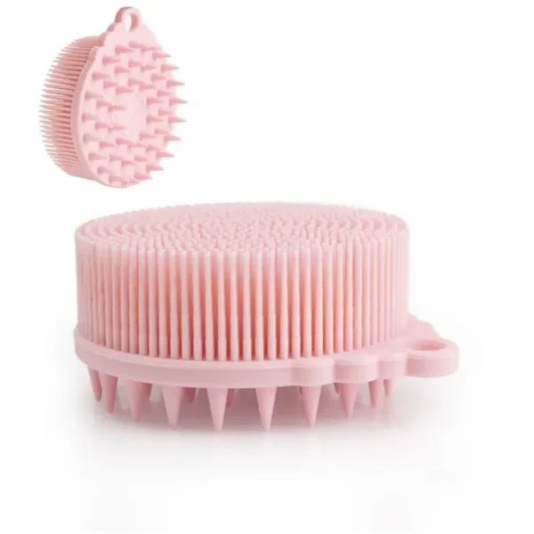 silicone body scrubber shampoo brush 2 in 1（4）
