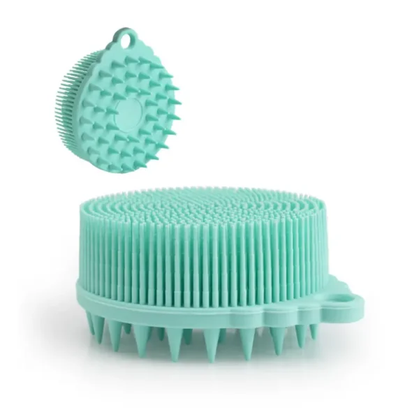 silicone body scrubber shampoo brush 2 in 1（5）