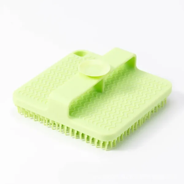 silicone shampoo brush with suction cup(2)