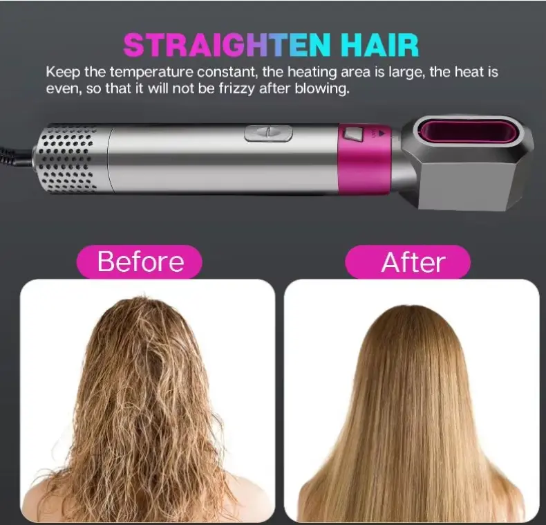 5 in 1 Dryer Straightening Curling Brush Set（1） (1)