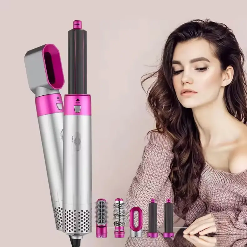 5 in 1 Dryer Straightening Curling Brush Set（1） (6)
