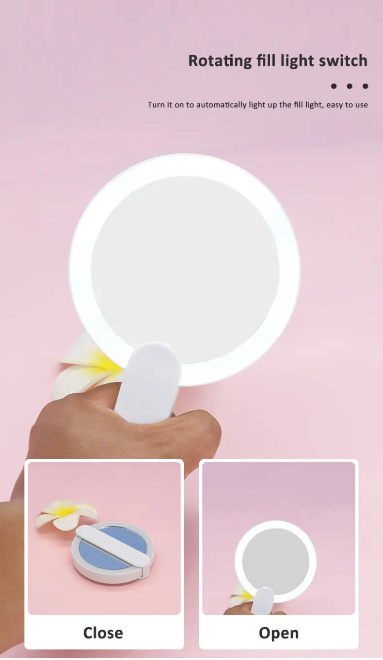 5x Handy Make Up Mirror Foldbale 12LED (3)