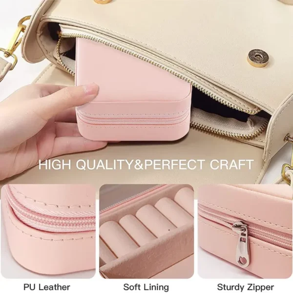 Makeup Bag with Mirror and Light Square