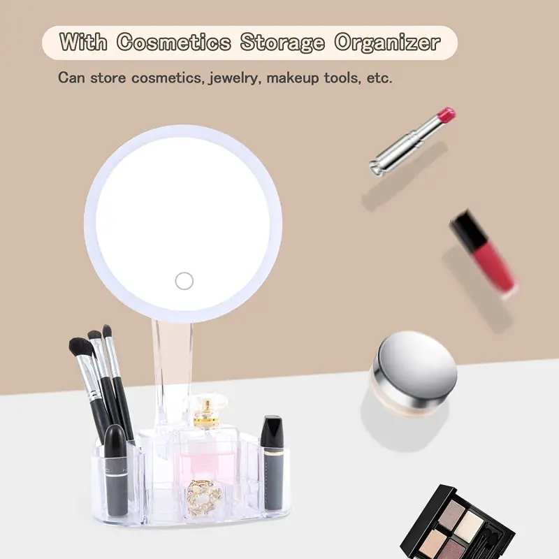 BS1540G LED Vanity Mirror with Organizer Base (1)