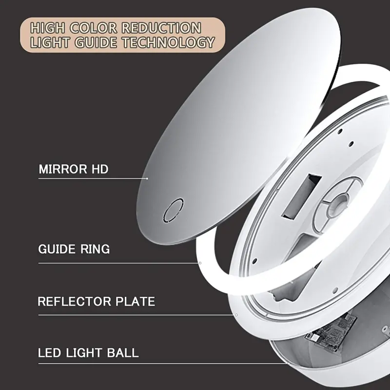BS1540G LED Vanity Mirror with Organizer Base (5)