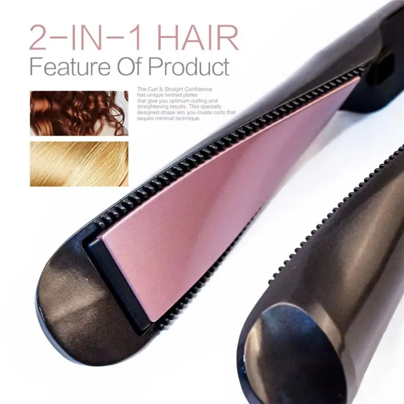 Beauty Ceramic Electric Rotating Usb Portable Magic 2 in 1 Air Hair Curler and Straightener (2)