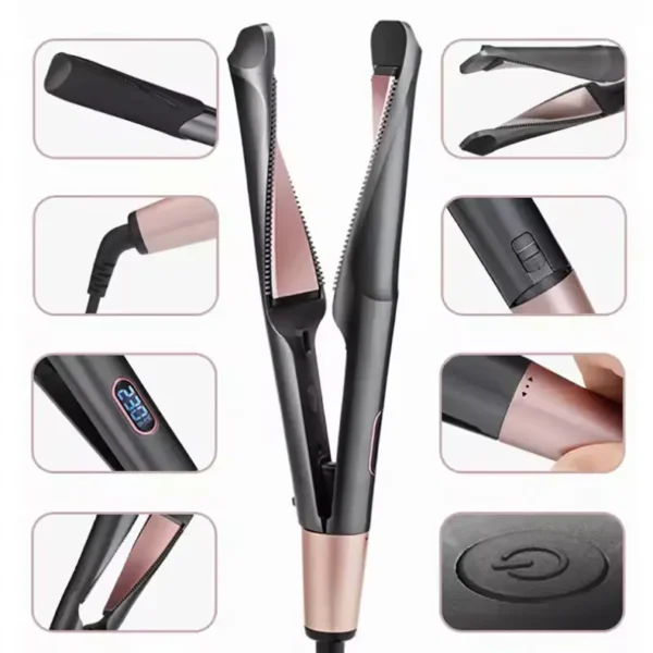 Beauty Ceramic Electric Rotating Usb Portable Magic 2 in 1 Air Hair Curler and Straightener (4)