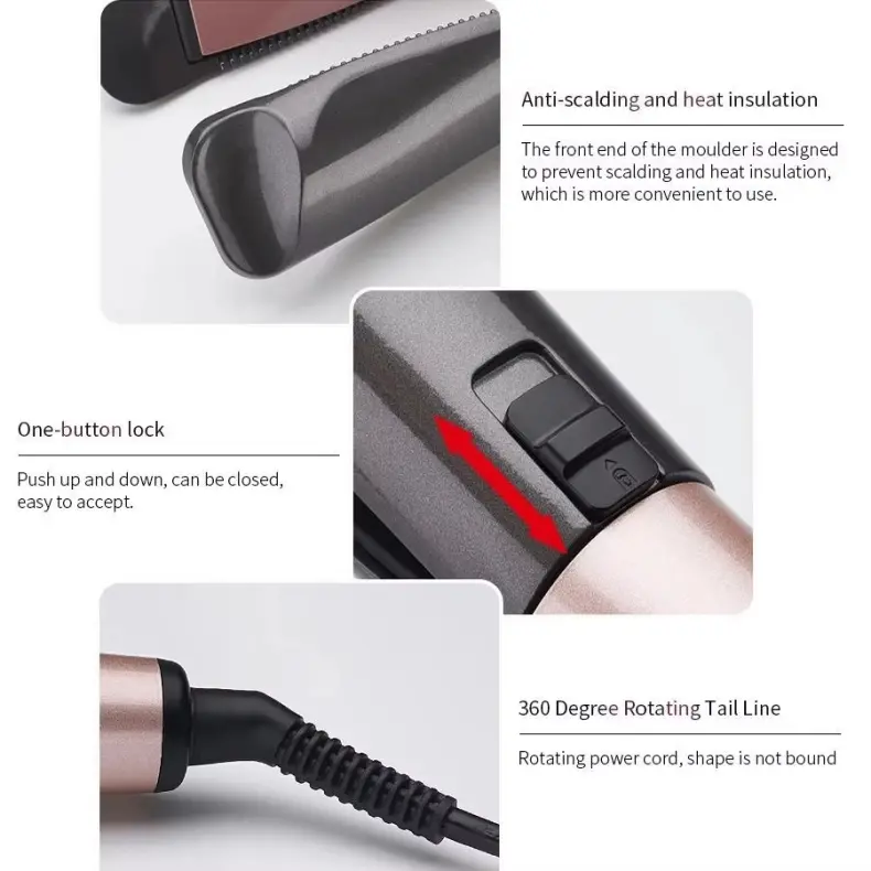 Beauty Ceramic Electric Rotating Usb Portable Magic 2 in 1 Air Hair Curler and Straightener (7)