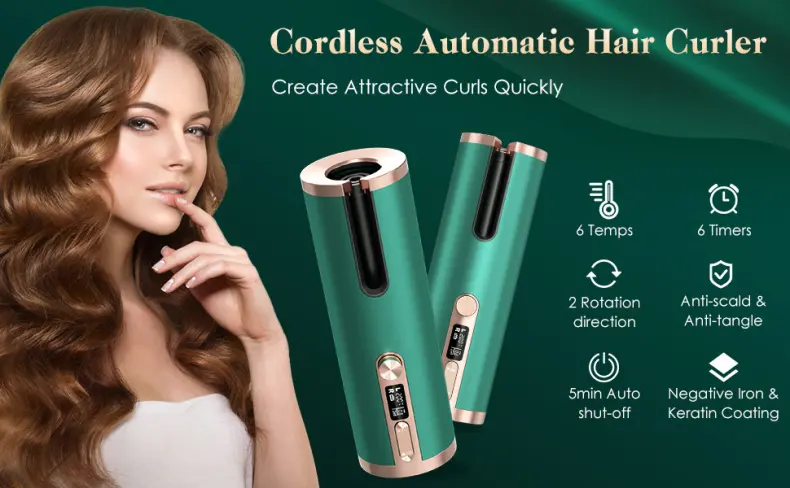 Cordless Automatic H air Curler (1)