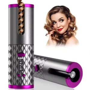Cordless Hair Curler Rechargeable Rotating Curling Iron with Ceramic (6)