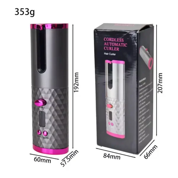 Cordless Hair Curler Rechargeable Rotating Curling Iron with Ceramic (7)
