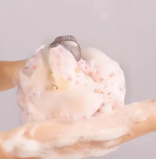 Dot Pattern Shower Puff Sponge Ball (3)