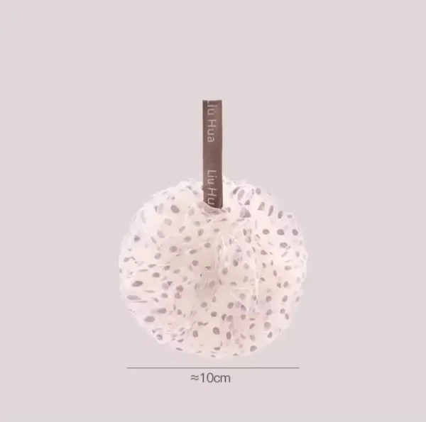Dot Pattern Shower Puff Sponge Ball (9)