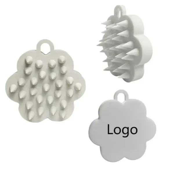 Flower Shape Silicone Hair Scalp Brush(10)