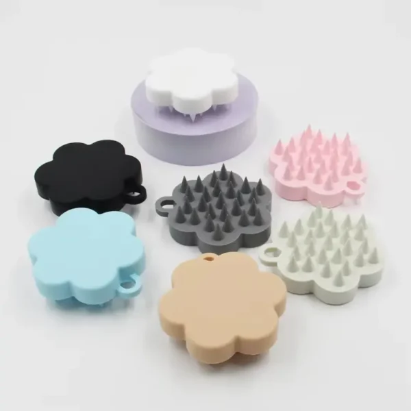Flower Shape Silicone Hair Scalp Brush(9)