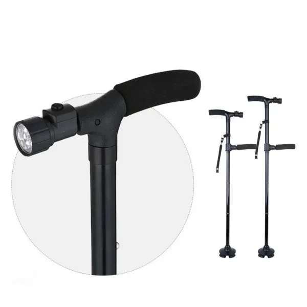 Folding Cane with Led Light and Armrest (2)