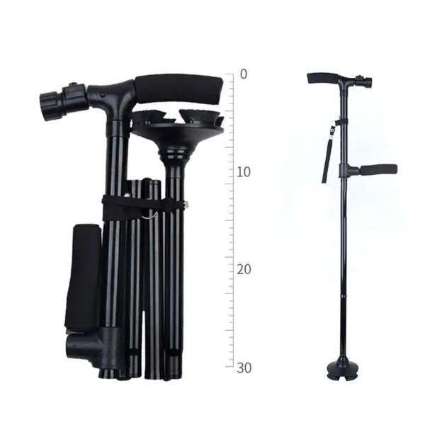 Folding Cane with Led Light and Armrest (7)