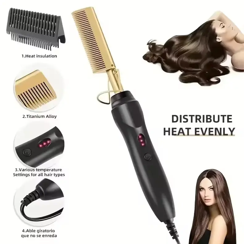 High Heat Ceramic Straightening Press Comb (2)