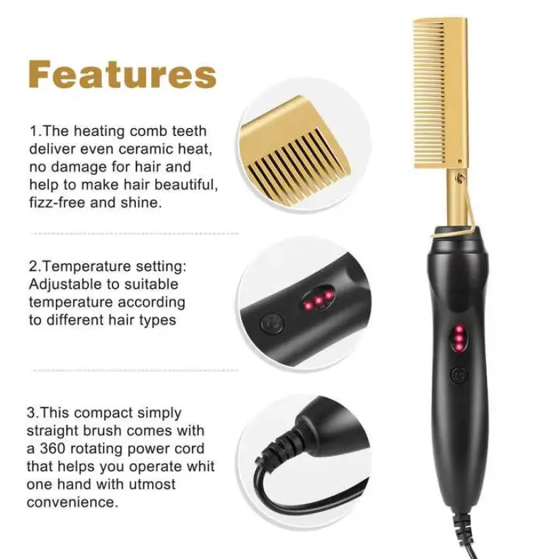 High Heat Ceramic Straightening Press Comb (3)