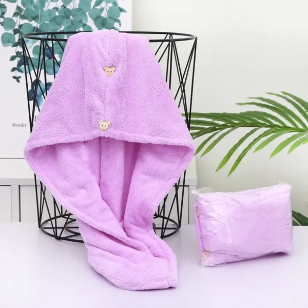Hot Quick Dry pink Yellow Hair Towel(12)