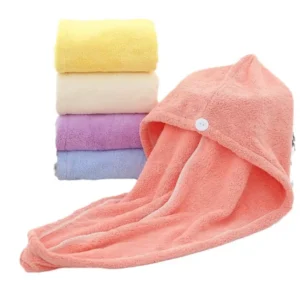 Hot Quick Dry pink Yellow Hair Towel(4)