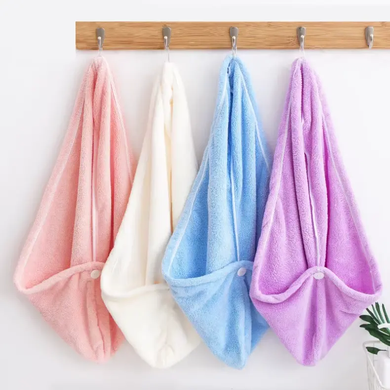 Hot Quick Dry pink Yellow Hair Towel(8)