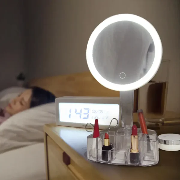 LED Vanity Mirror with Organzer Base (5)
