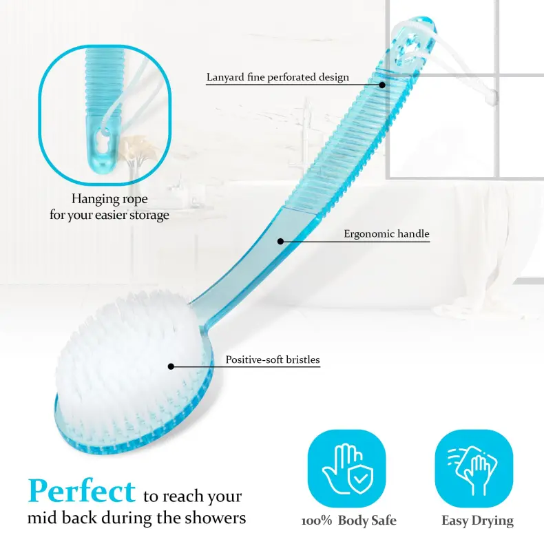 Long handle bath massage brush (4)