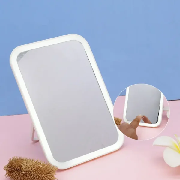Make Up Mirror with Plastic Stand (2)