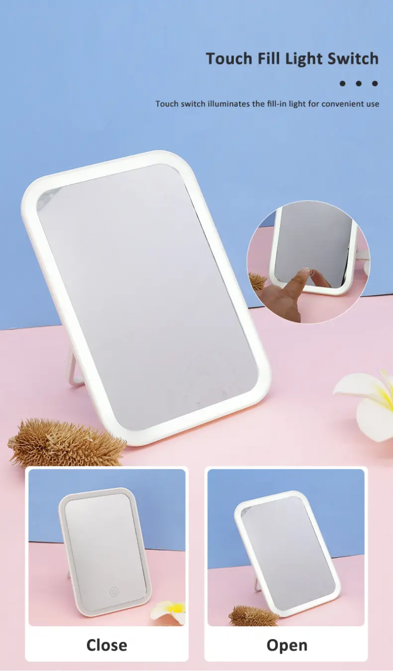Make Up Mirror with Plastic Stand (3)
