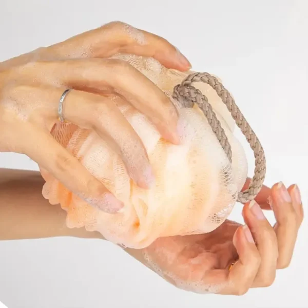 Mesh Pouf Loofah Bath Sponge Ball (1) (2)
