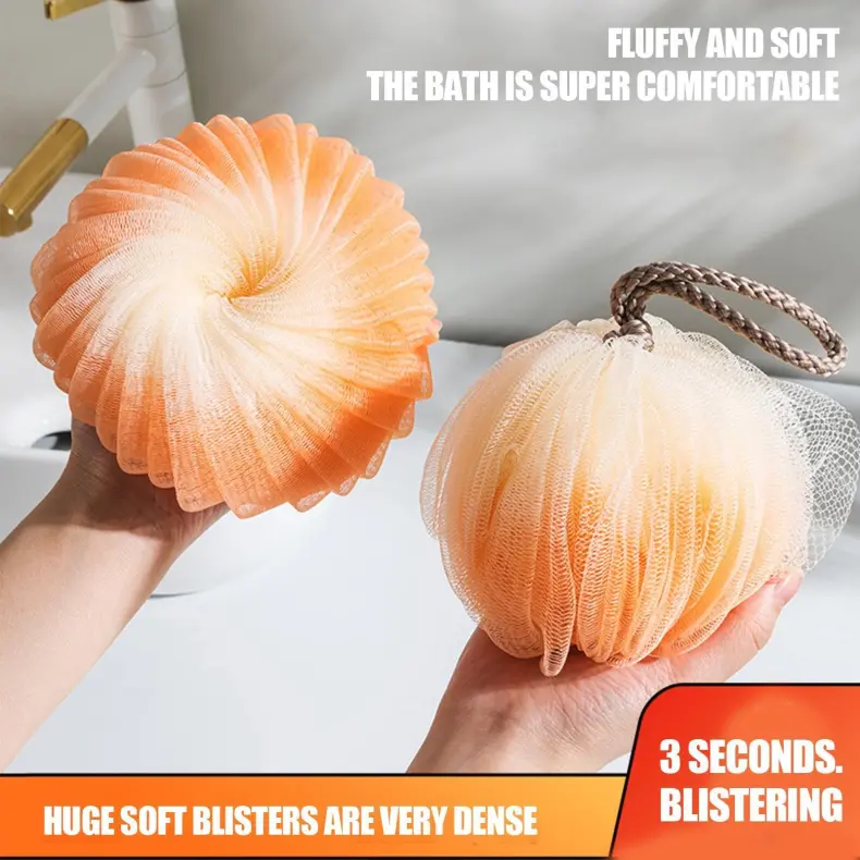 Mesh Pouf Loofah Bath Sponge Ball (5)