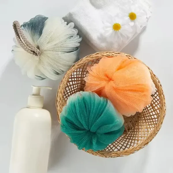 Mesh Pouf Loofah Bath Sponge Ball (5)