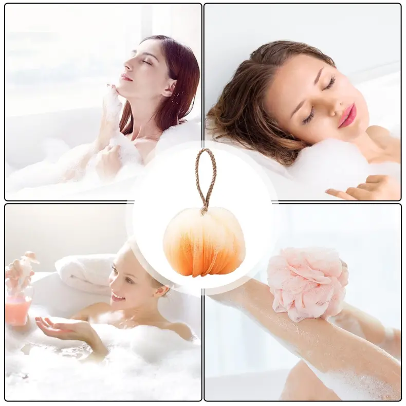 Mesh Pouf Loofah Bath Sponge Ball (6)