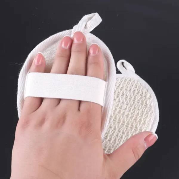Natual Jute Sponge Pad Exfoliating Bath Brush(1)