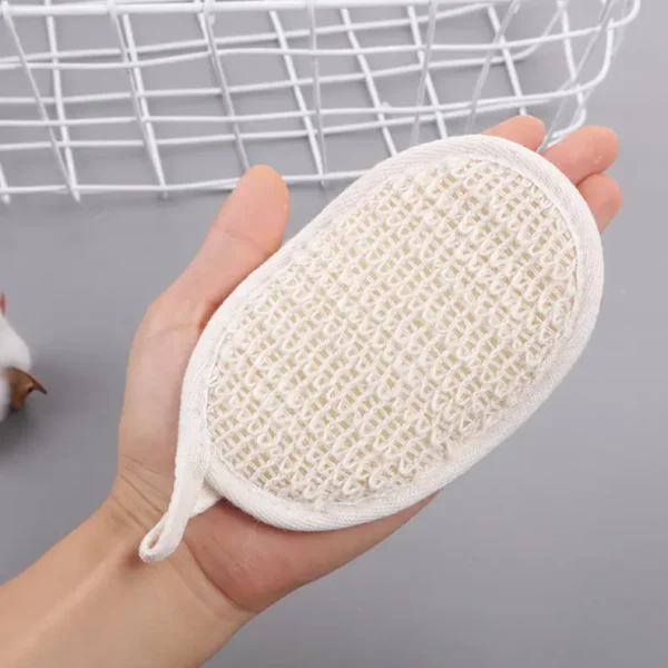 Natual Jute Sponge Pad Exfoliating Bath Brush(4)